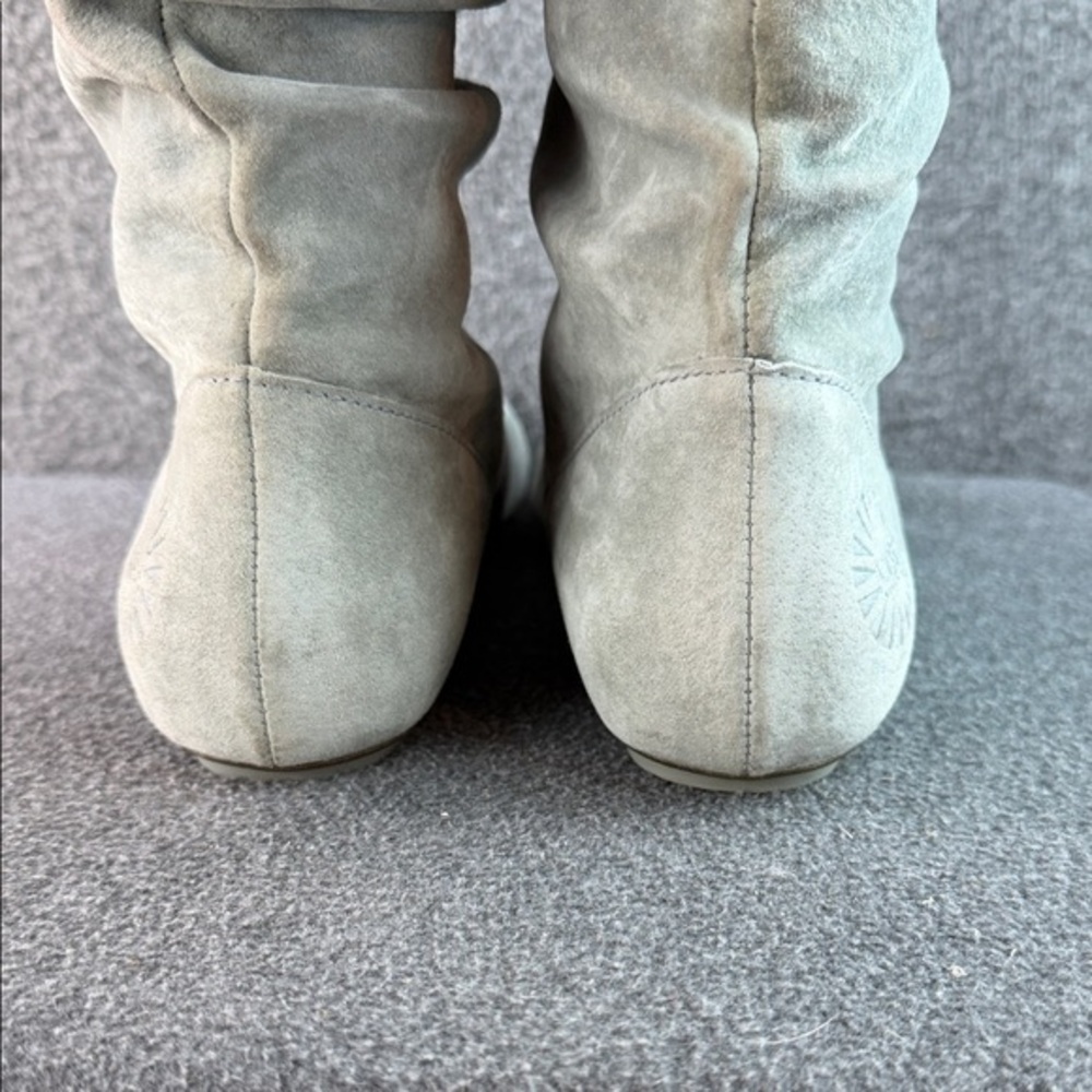 Rare‎ UGG Gray Suede Women's Slouch Boots Size 8 - Picture 13 of 15